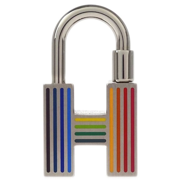 Hermes Quizz Rainbow Cadena Key Ring Silver GD0212 Small Good 195740 - Picture 1 of 4